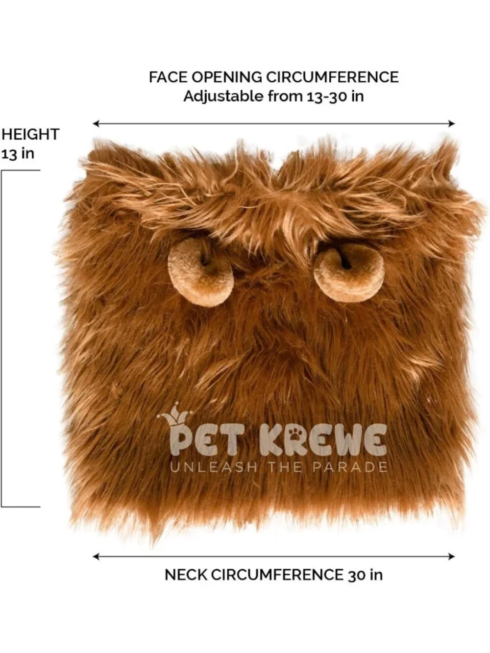 Large Dog Lion Mane Costume & Wig - Fun Pet Halloween Outfit for Dogs
